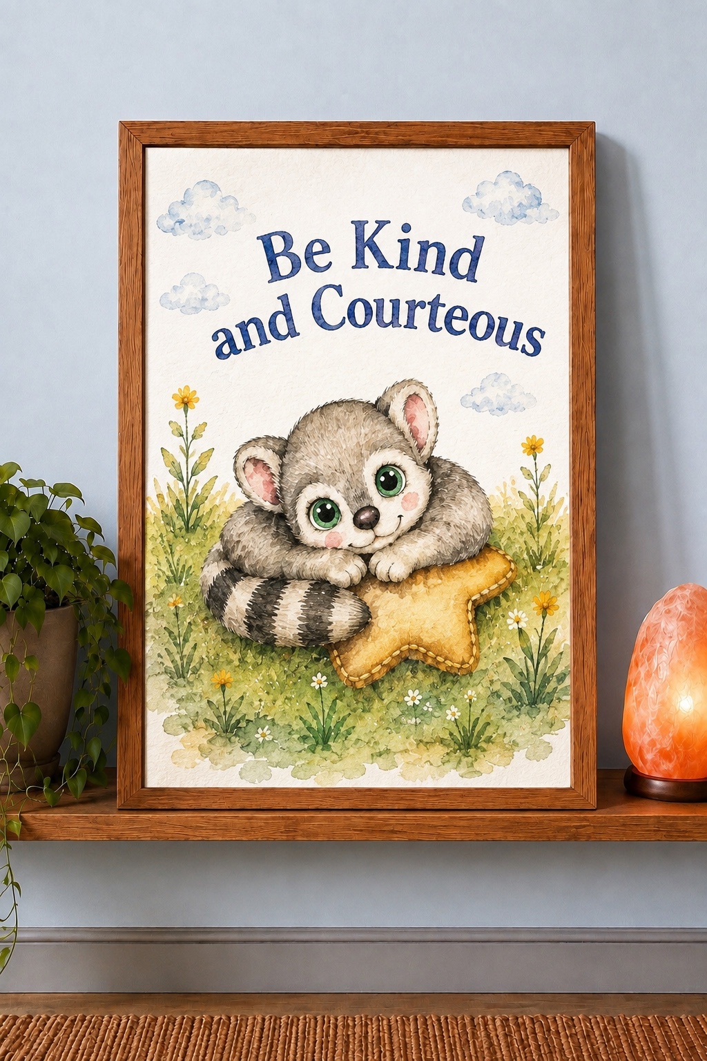 Be Kind watercolor nursery print
