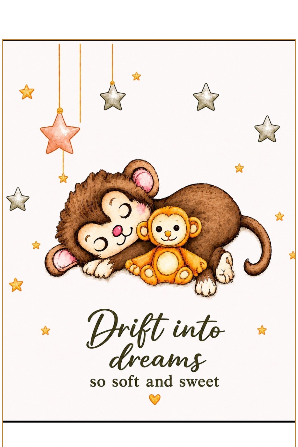 Famous Monkey PUNCH watercolor nursery print